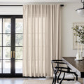 jinchan Linen Blend Curtain 84 in Length 1 Panel - Light Filtering Oat