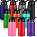10 Pcs Reusable Aluminum Water Bottles Bulk Multicolor - Snap Lid set