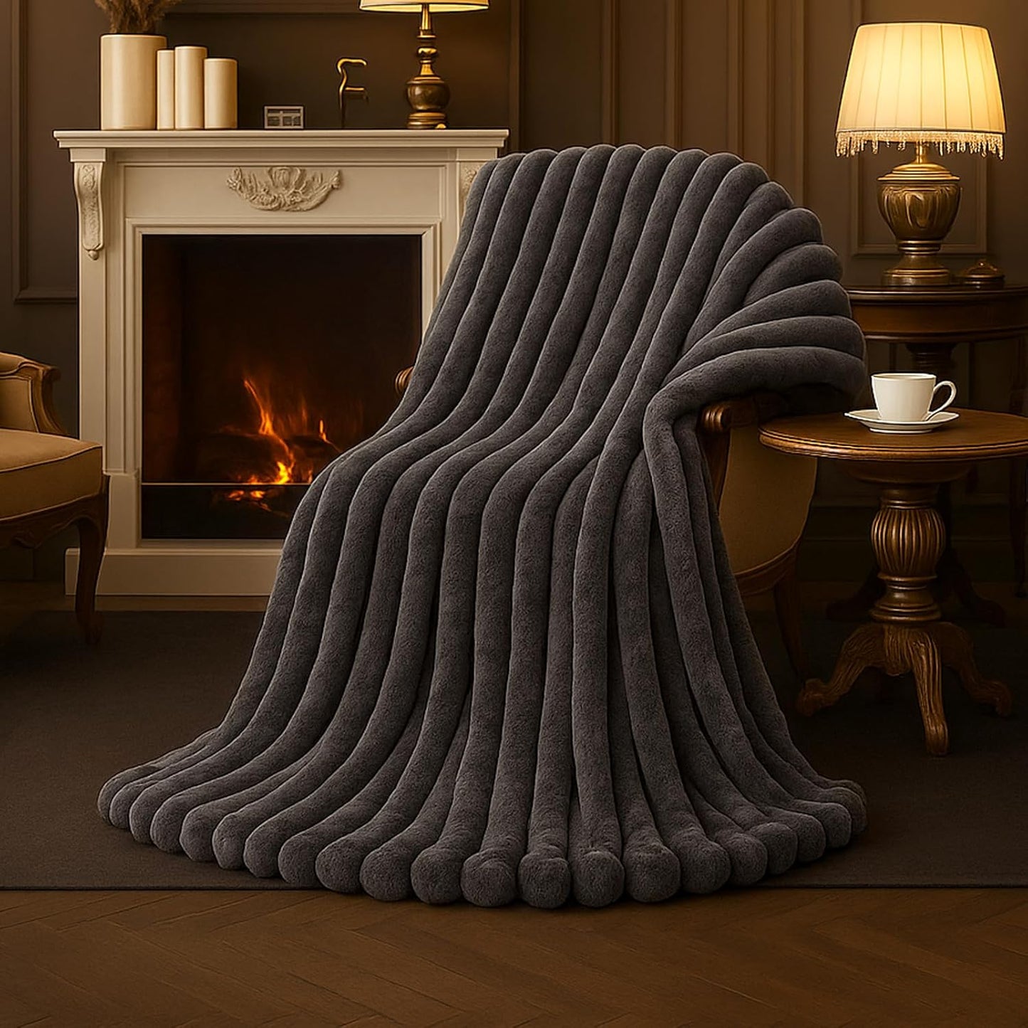 Cozy Faux Fur Throw Blanket for Couch - Soft & Luxurious Gift