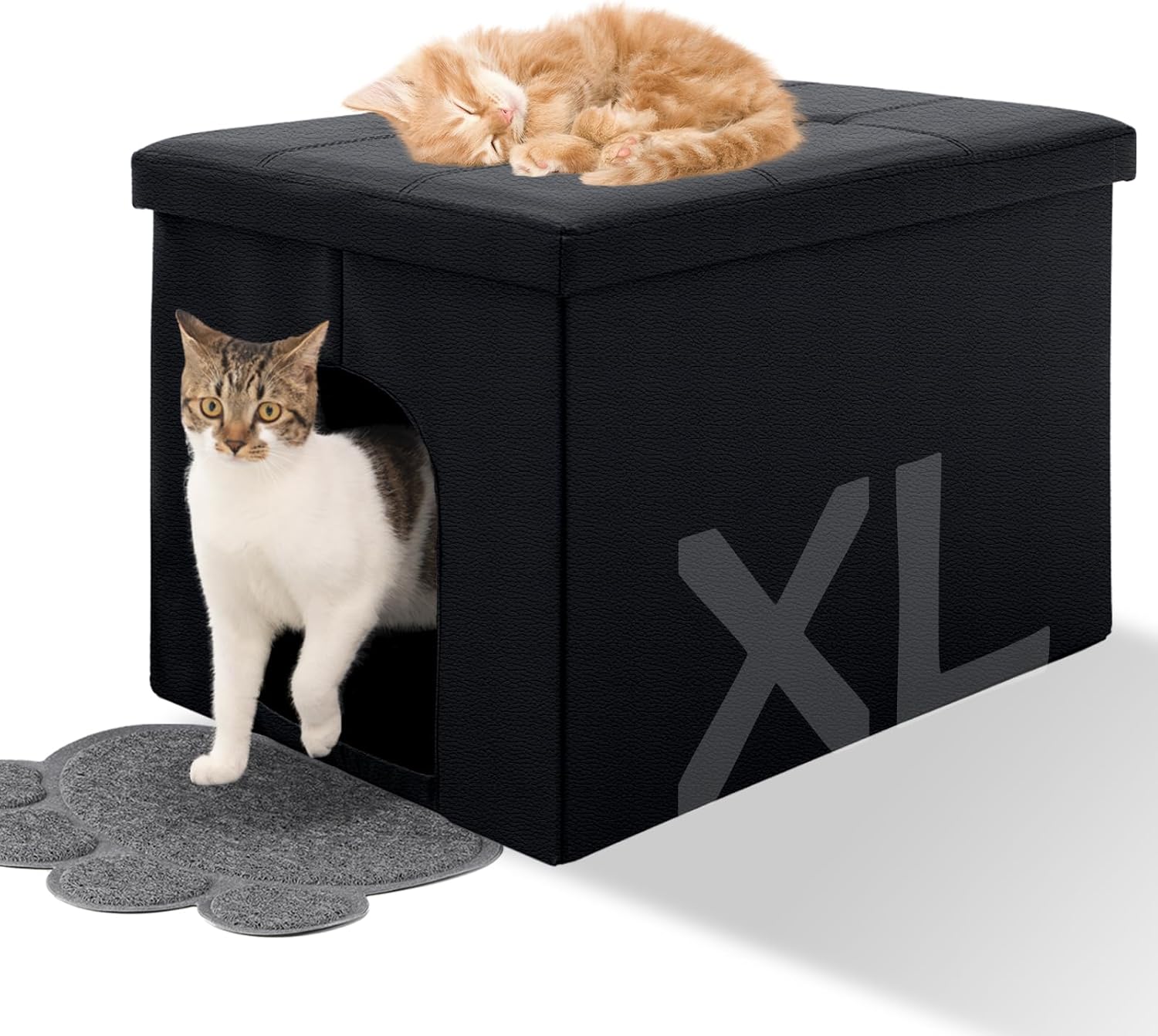 MEEXPAWS Cat Litter Box Enclosure Furniture for Stylish Homes