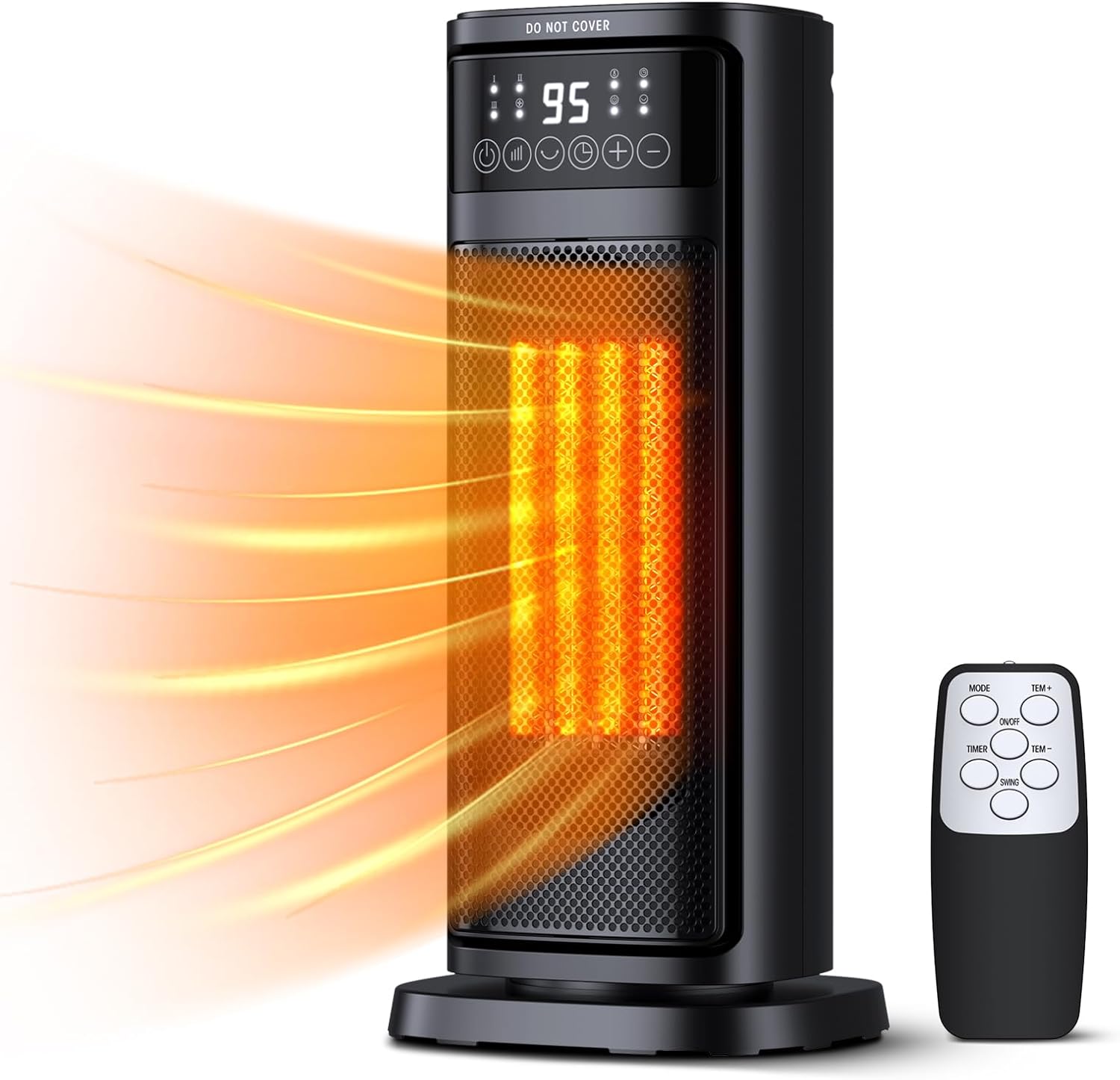 1500W PTC Ceramic Heater | Timer, Digital Display | 70 Oscillation