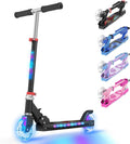 TONBUX Kids 2-Wheel Light Up Scooter 3-Level Adjustable - Foldable