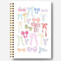 Colored Bows Notebook Journal - Preppy Spiral Notebook for Notes