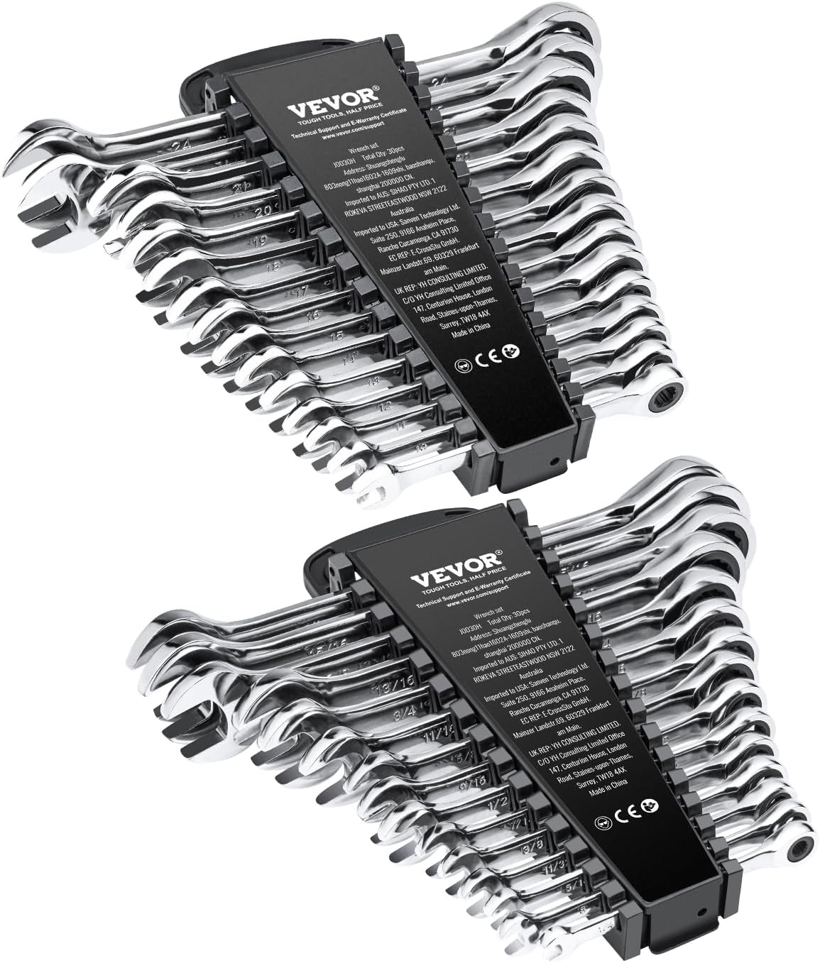 VEVOR 30-Piece Ratcheting Wrench Set for Home and Garage Use