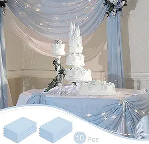 Chiffon Table Runners for Elegant Party Decorations 10 Pieces