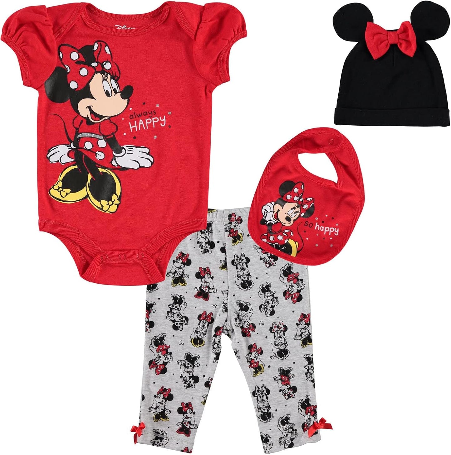 Minnie Mouse 4-Piece Baby Outfit Set for Newborns