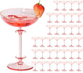 Detachable Martini Glasses 9oz Plastic Pink Coupe Glasses