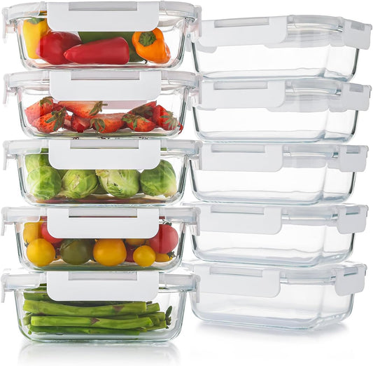 22 Oz Glass Meal Prep Containers for Effortless Food Storage
