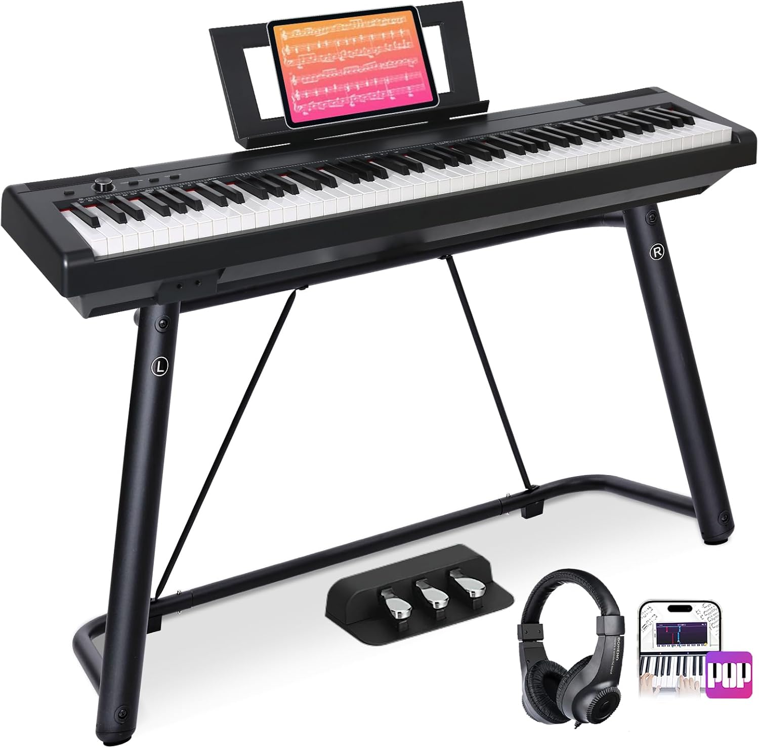 AODSK Digital Piano 88 Key Weighted Keyboard for Musicians