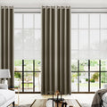 KOUFALL Taupe 52x96 in Long Blackout Curtains for Living Room