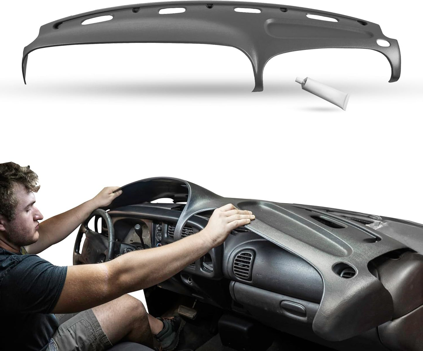 DASHSKIN Molded Dash Cover Cap for 1998-2001 Dodge Ram 1500