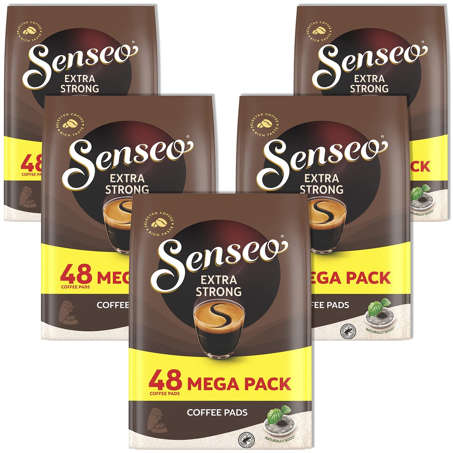 Senseo Extra Strong Coffee Pods for Bold Dark Roast Flavor