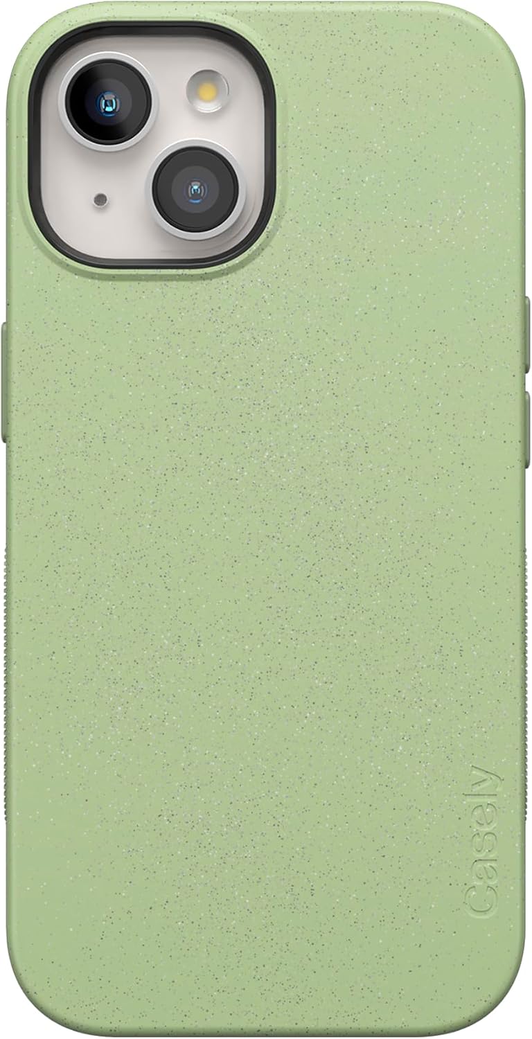 Casely iPhone 15 Plus Case - Kiwi Kiss Matcha Green Glitter