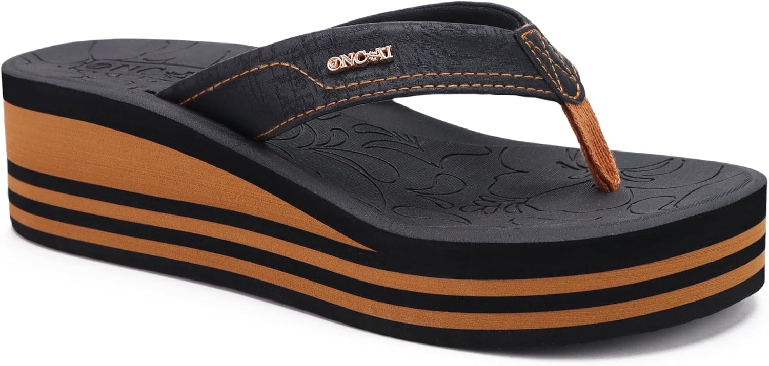 ONCAI Womens Platform Wedge Flip Flops for Summer Style