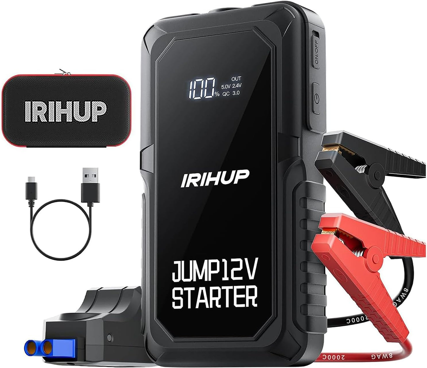 2000A Car Jump Starter Pack - Fast, Portable Power!