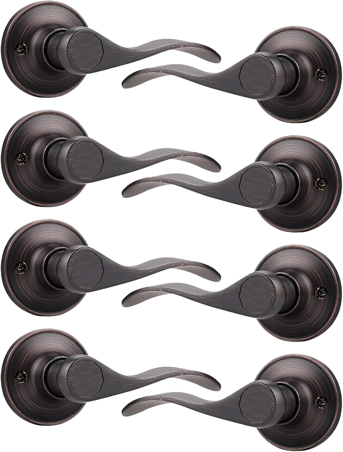 Probrico Dummy Door Lever Wave Style Leverset in Oil Rubbed Bronze