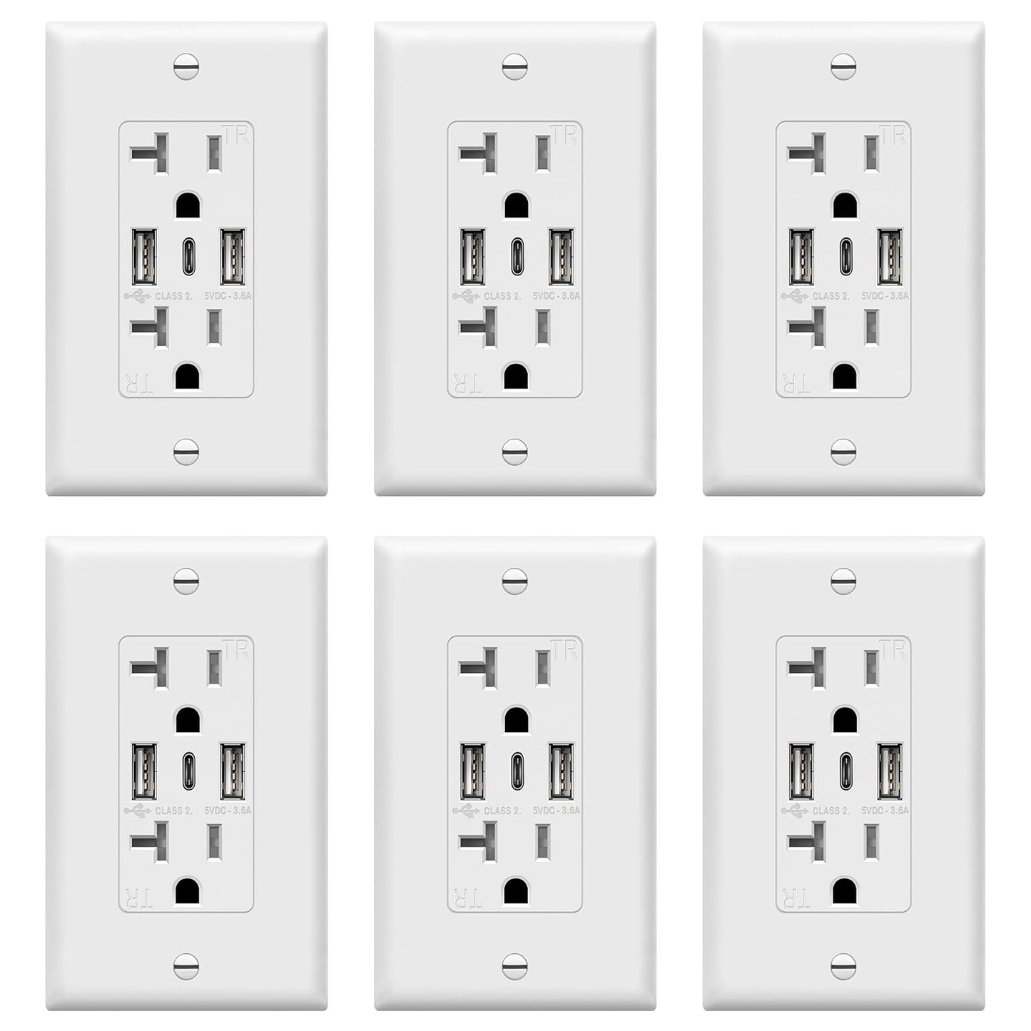 TOPGREENER USB Outlet with 3 Ports for Efficient Charging