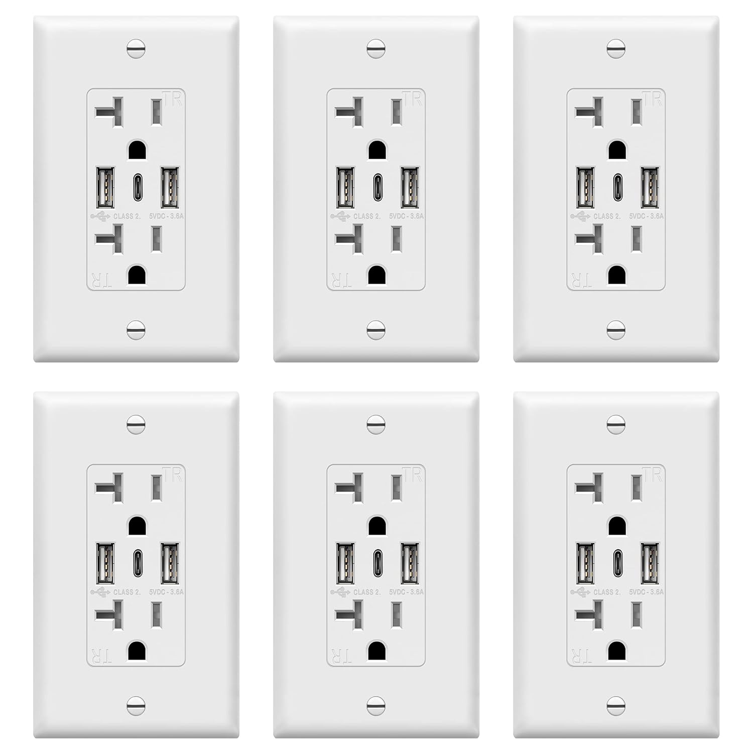 TOPGREENER USB Outlet with 3 Ports for Efficient Charging