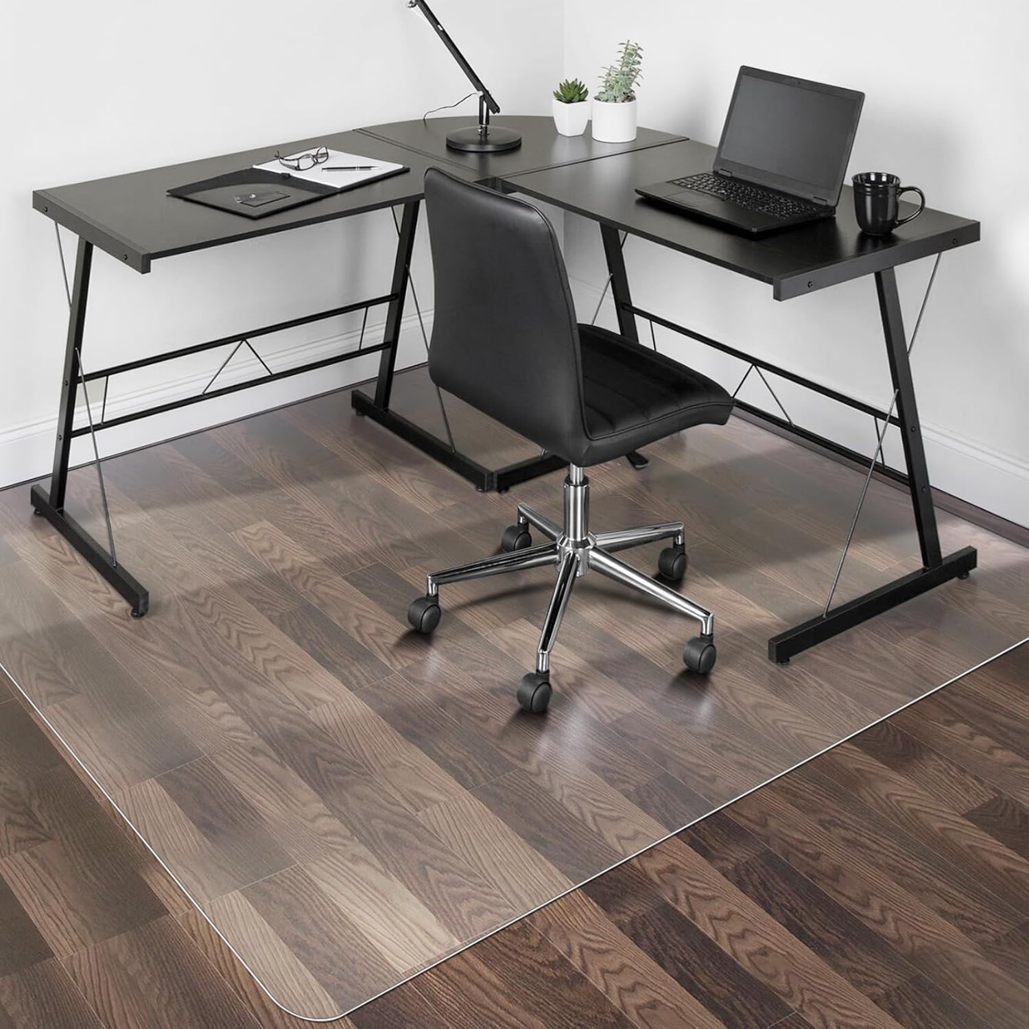 SALLOUS Chair Mat for Hard Floors - Large 63x51in Floor Protector