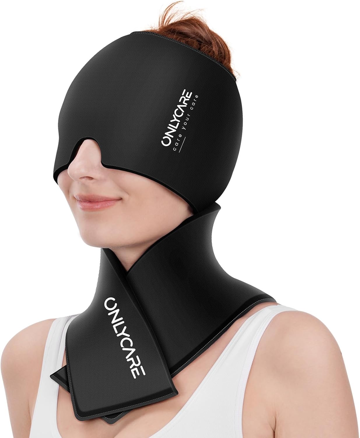 ONLYCARE Migraine Relief Cap and Neck Ice Pack Wrap Gel Set