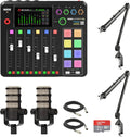 RODECaster Pro 2 Bundle with 2 PodMic, Dual PSA1 Arms - Podcast Studio