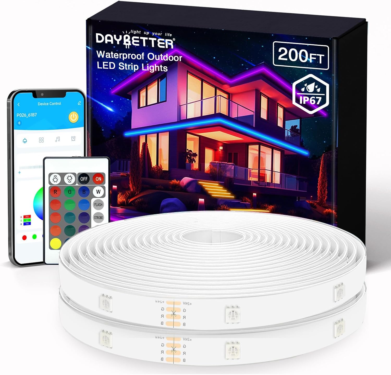 Outdoor LED Strip Lights Waterproof for Decks and Patios