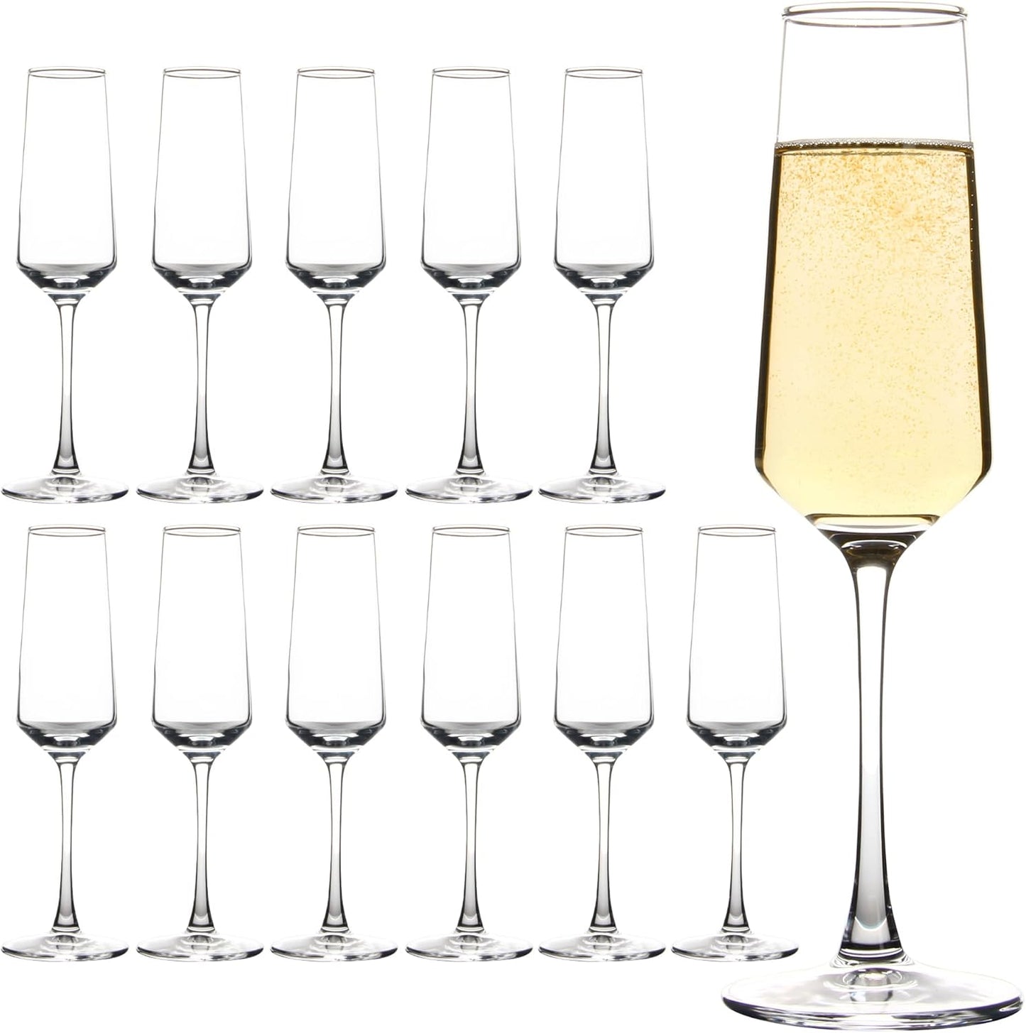 Elegant Champagne Glasses Set of 12 for Celebrations and Events