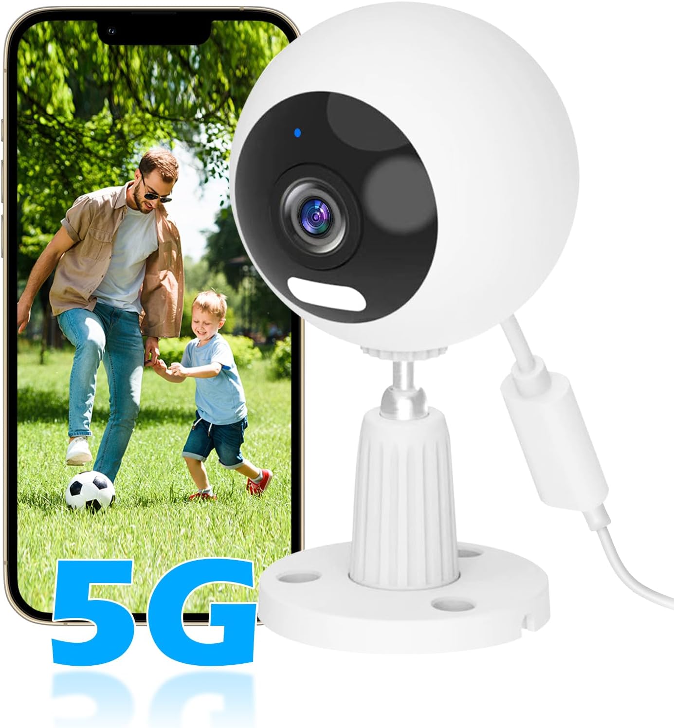 GUOANVISION 1080P Security Camera: 5G WiFi, Motion Detection, Night Vision