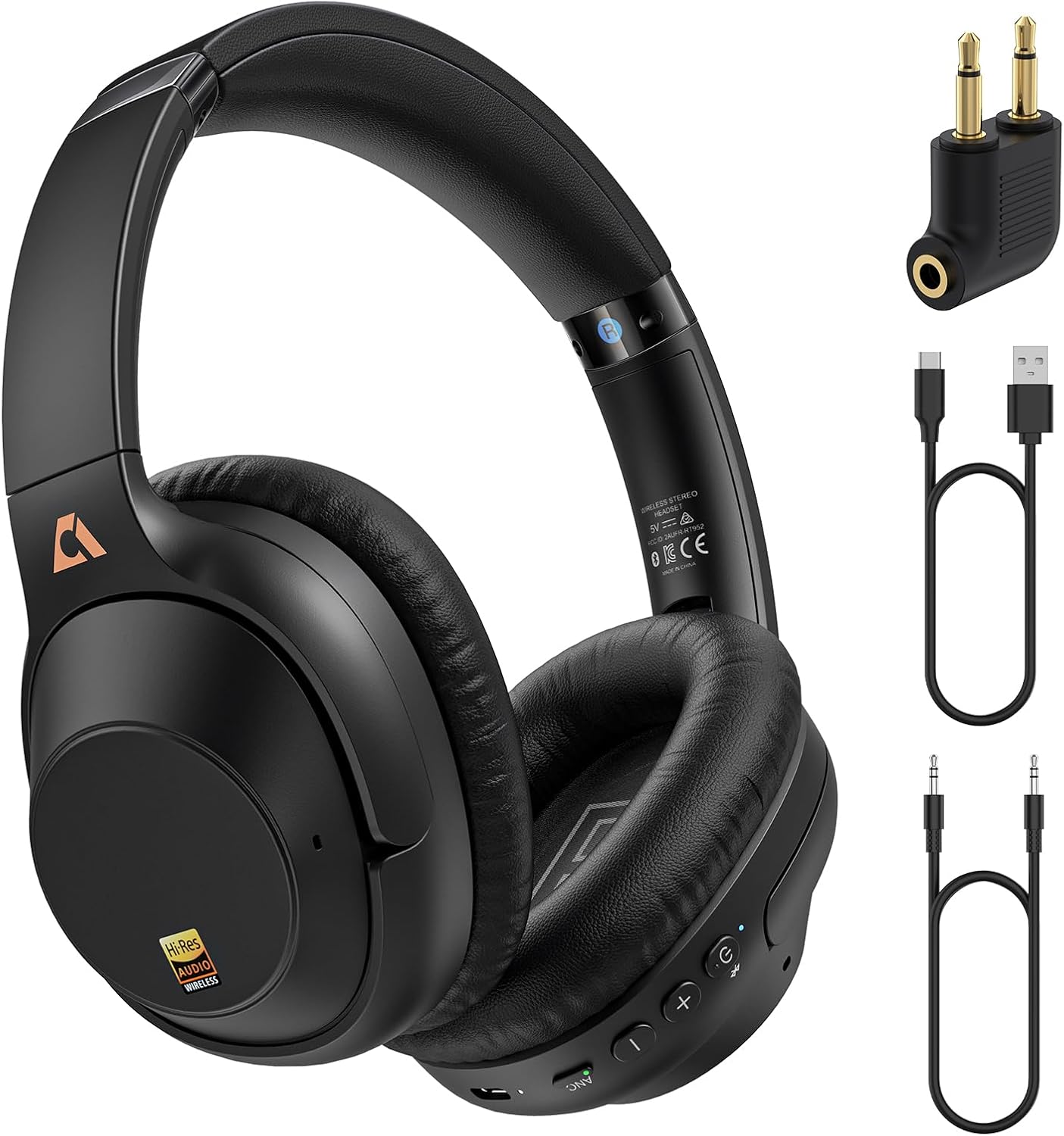 YMOO Bluetooth 5.3 Hybrid Active Noise Cancelling Headphones