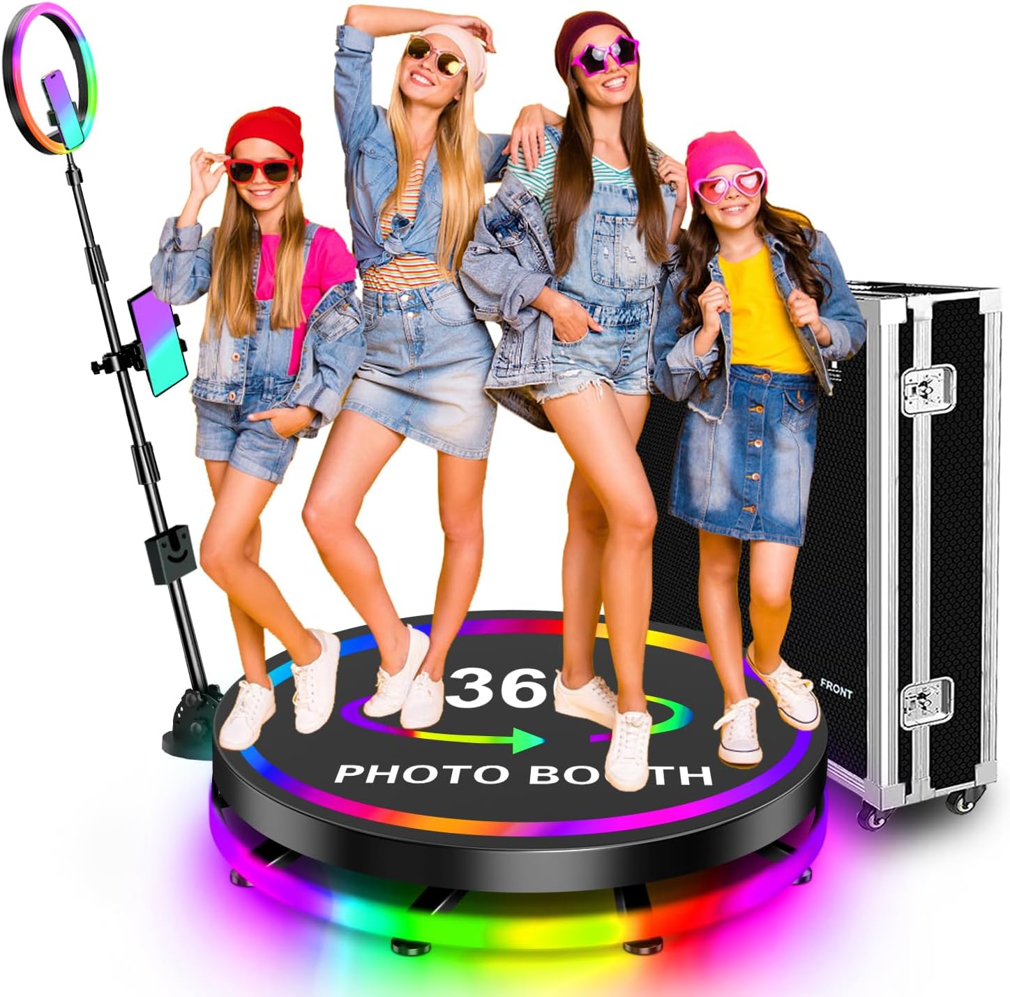 360 Photo Booth Machine for 3-4 People with Flight Case PRO
