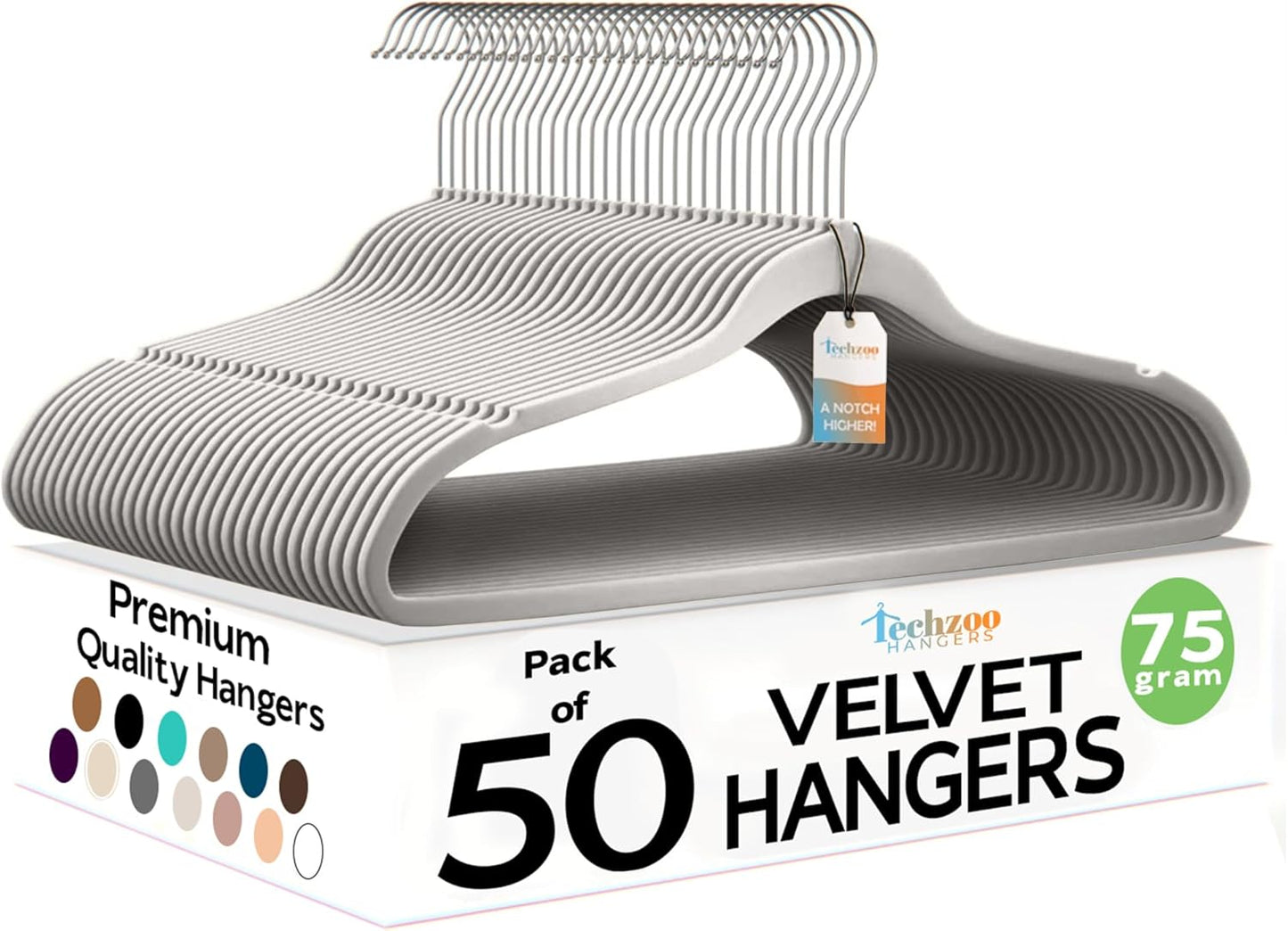 Premium Velvet Hangers 50 Pack Ultra Thin Non Slip Design