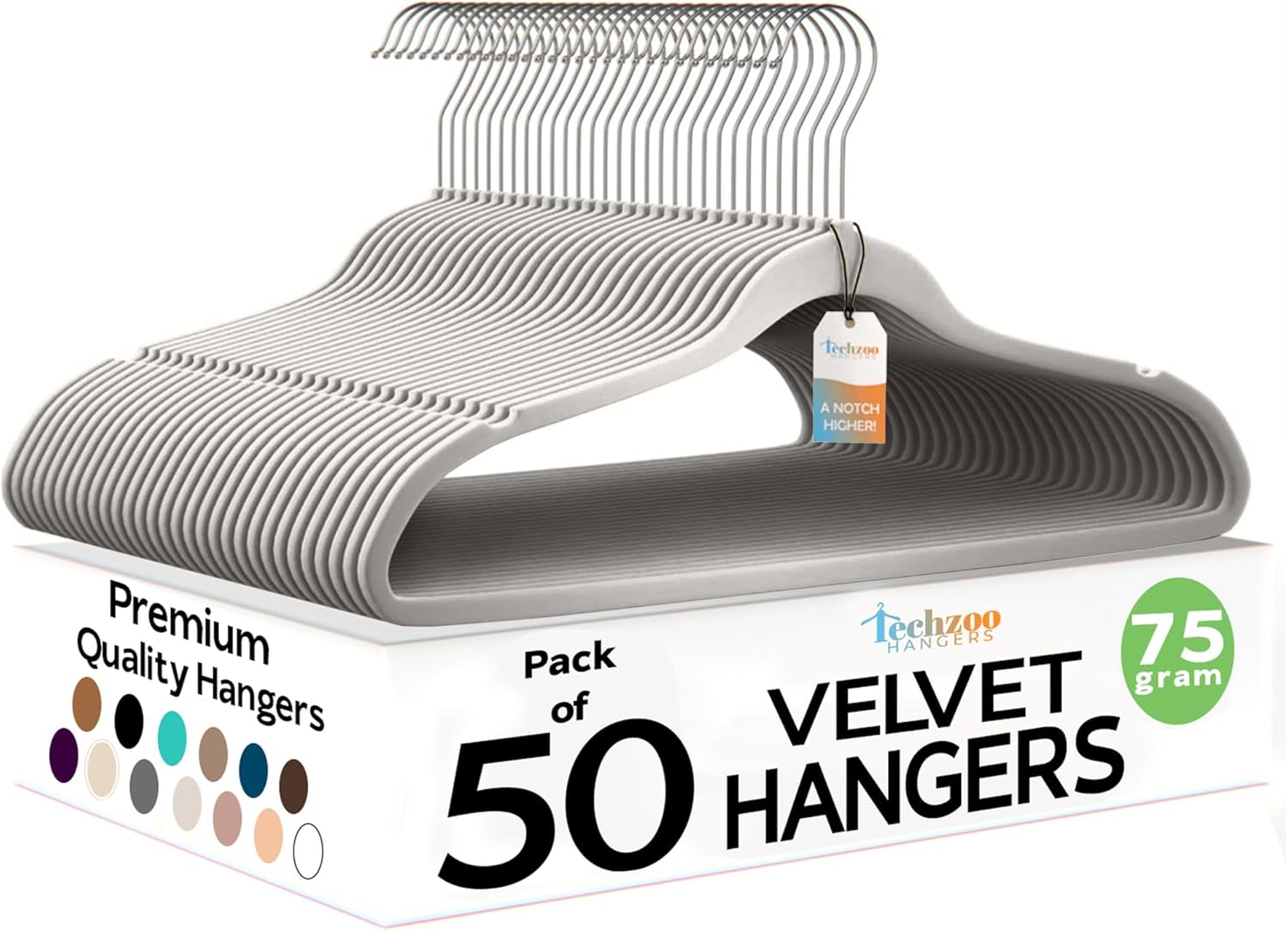 Premium Velvet Hangers 50 Pack Ultra Thin Non Slip Design