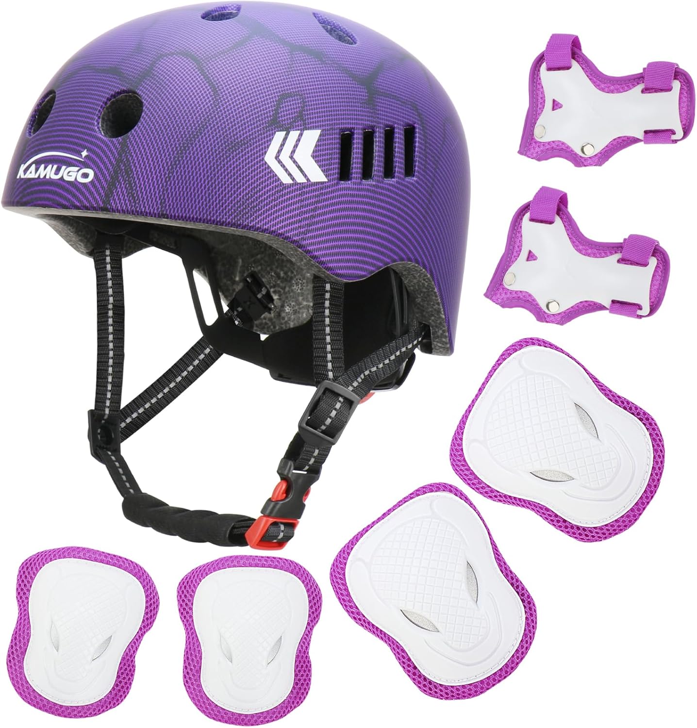 KAMUGO Kids Bike Helmet Set for Safe Sports Activities