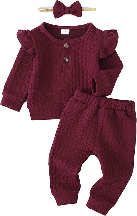 Infant Baby Girl Clothes Tops Pants Set by Mioglrie