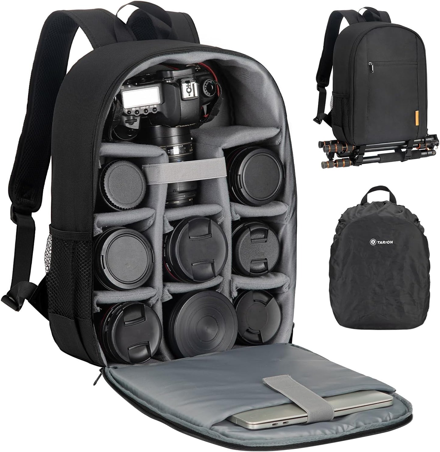 TARION Camera Bag DSLR Backpack with Waterproof Raincover