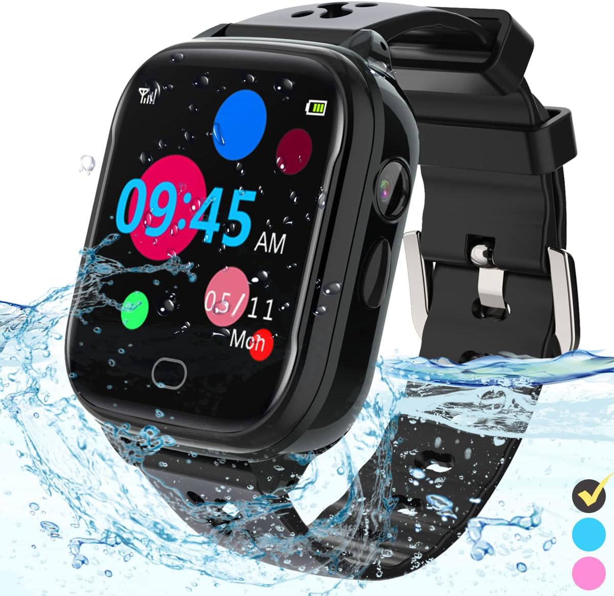 IP67 Waterproof Kids Smartwatch with Games & Camera - Perfect Birthday Gift!