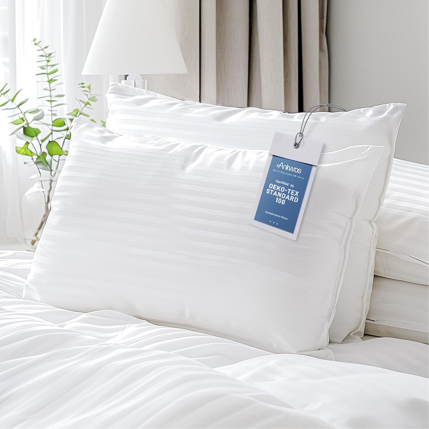 Hypoallergenic Side Sleeper King Size Pillows Set of 2 for Comfort
