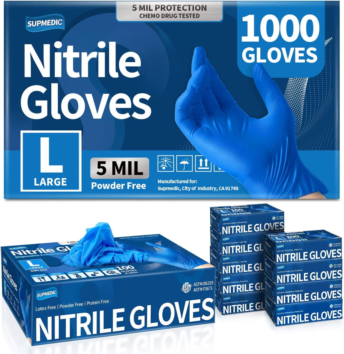 Medical Nitrile Exam Gloves for Chemo-Rated Safety and Comfort