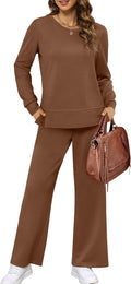 XIEERDUO Women's 2 Piece Lounge Set - Comfy Wide Leg Tracksuit