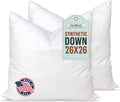 Pillowflex Synthetic Down Alternative Pillow Inserts 26x26 Set of 2