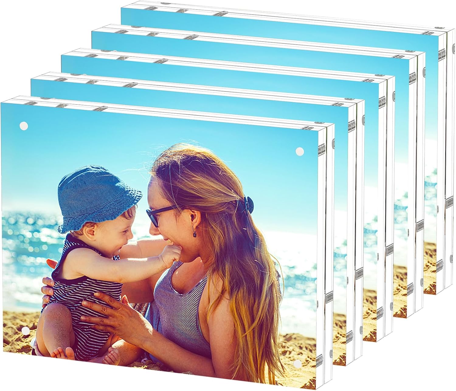 5 Pack 6x8 Acrylic Picture Frames for Stunning Photo Displays