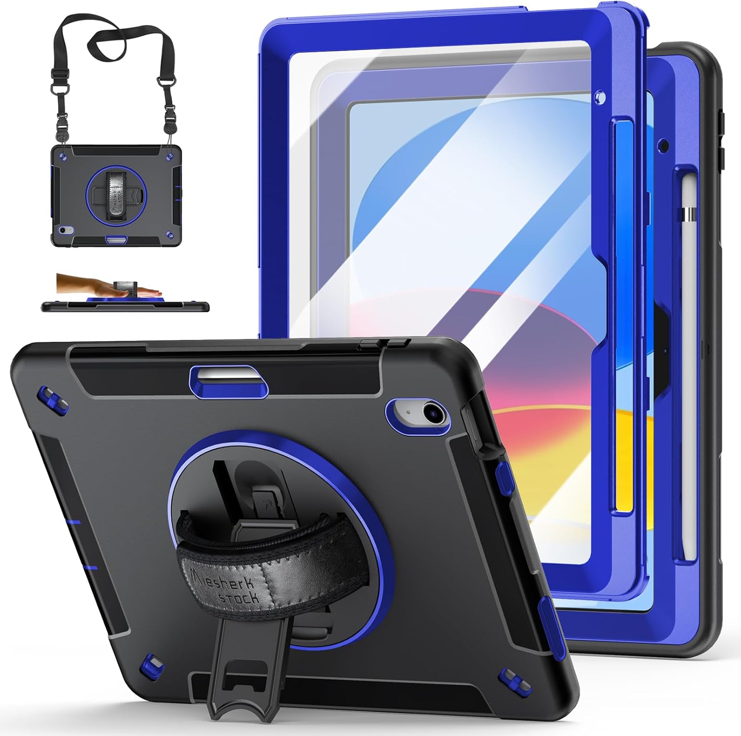 Protective Case for iPad 11th/10th Gen with Screen Protector