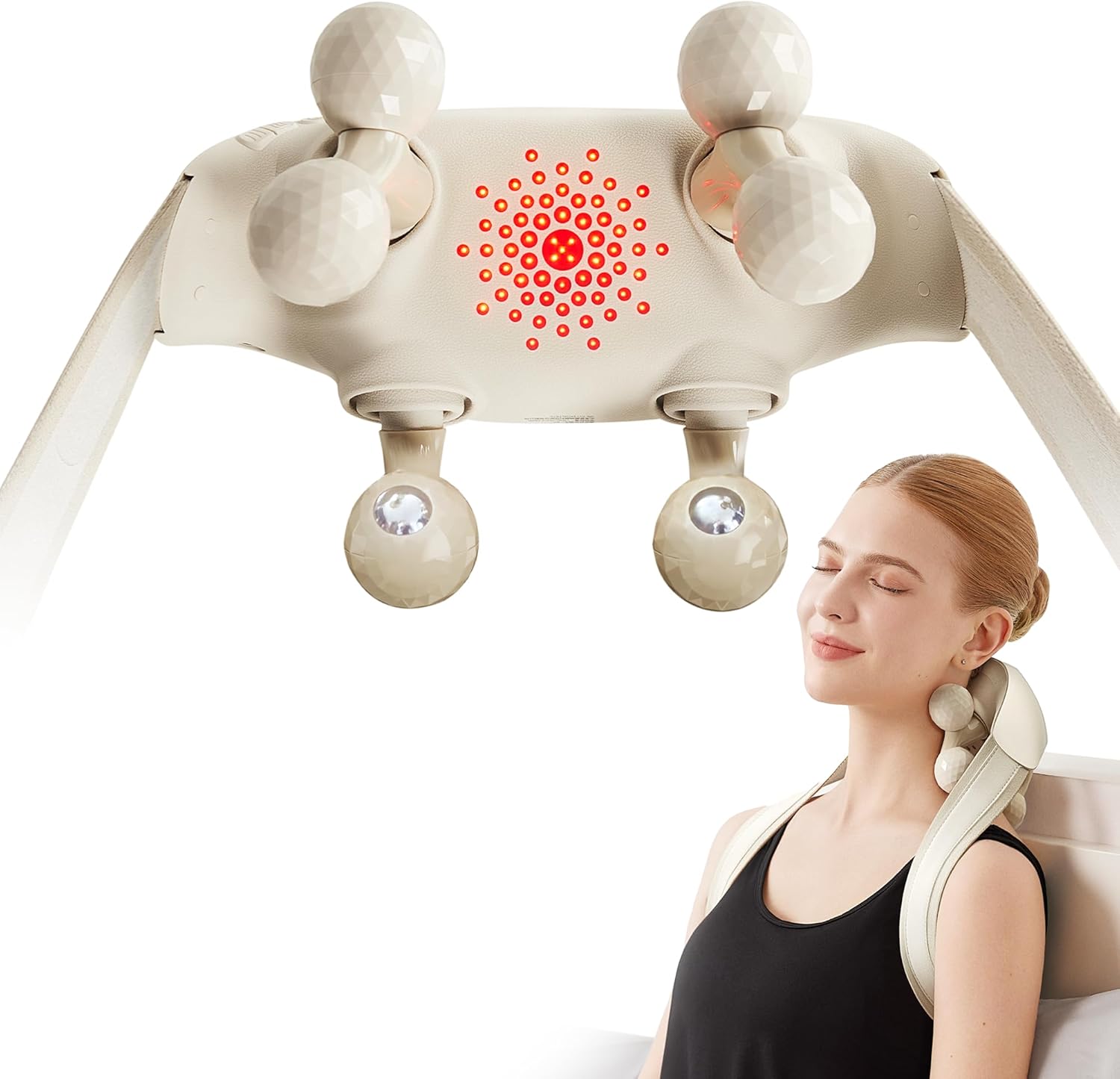 SKG Cordless Neck Massager for Pain Relief with Heat H7 Ultra