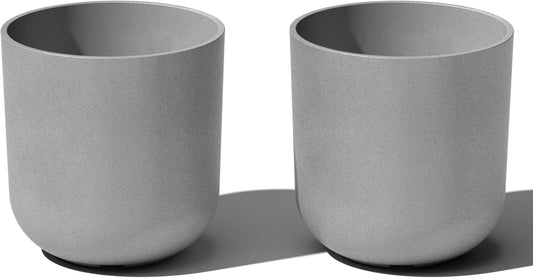 Veradek Round Lima Plastic Planter Pots for Indoor and Outdoor Use