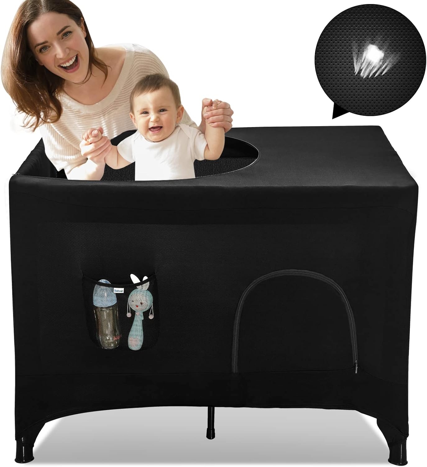 Portable Blackout Cover for Pack N Play - Sleep Anywhere!