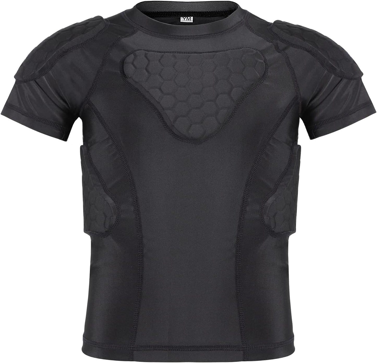 Youth Padded Compression Shirt for Football and Baseball Gear