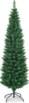 Artificial Pencil Christmas Tree 8FT - Slim Space-Saving Holiday Tree