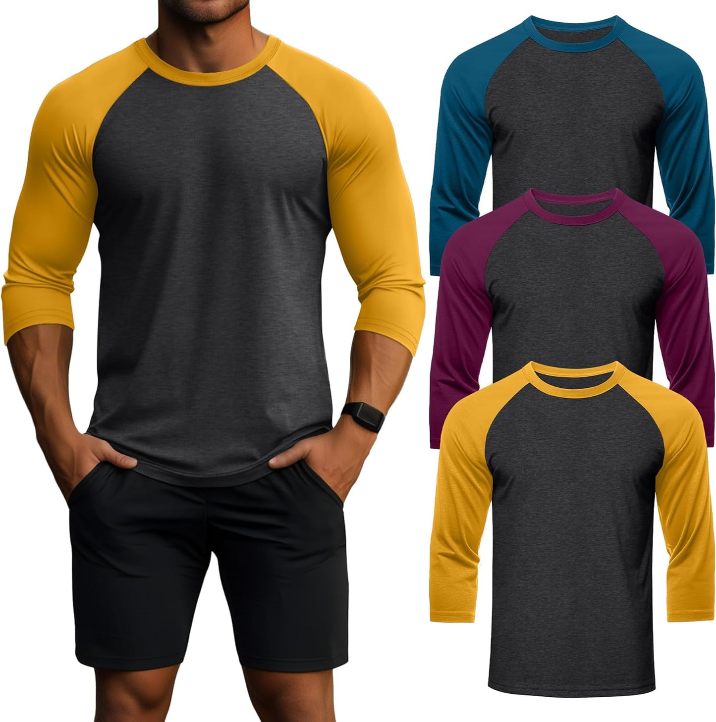 Men's 3/4 Sleeve Shirts for Comfort and Style in Any Setting