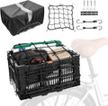 Bike Basket Rear Folding Large Capacity Bike Crate - Durable Utility