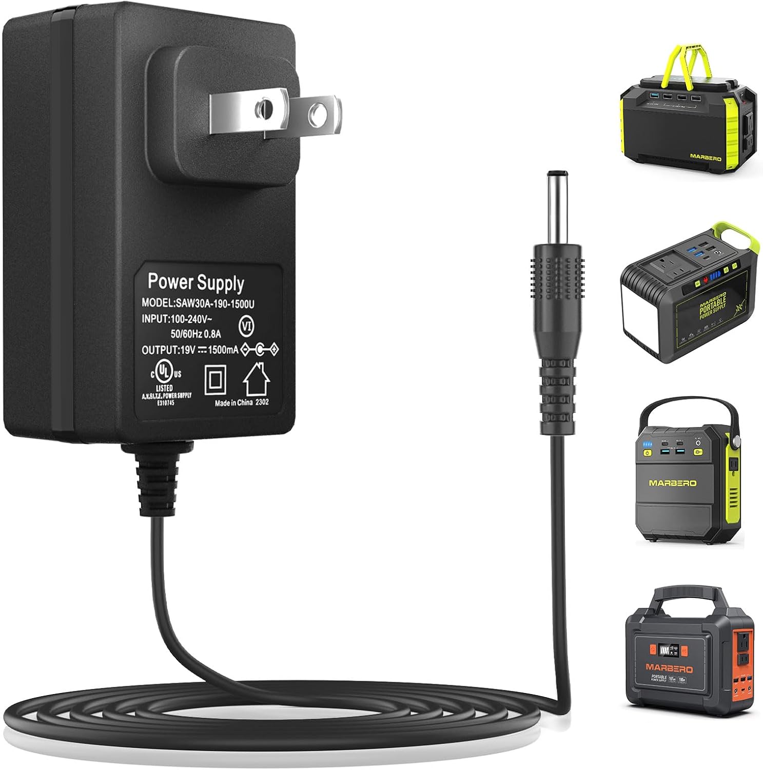 MARBERO Portable Power Station AC Adapter
